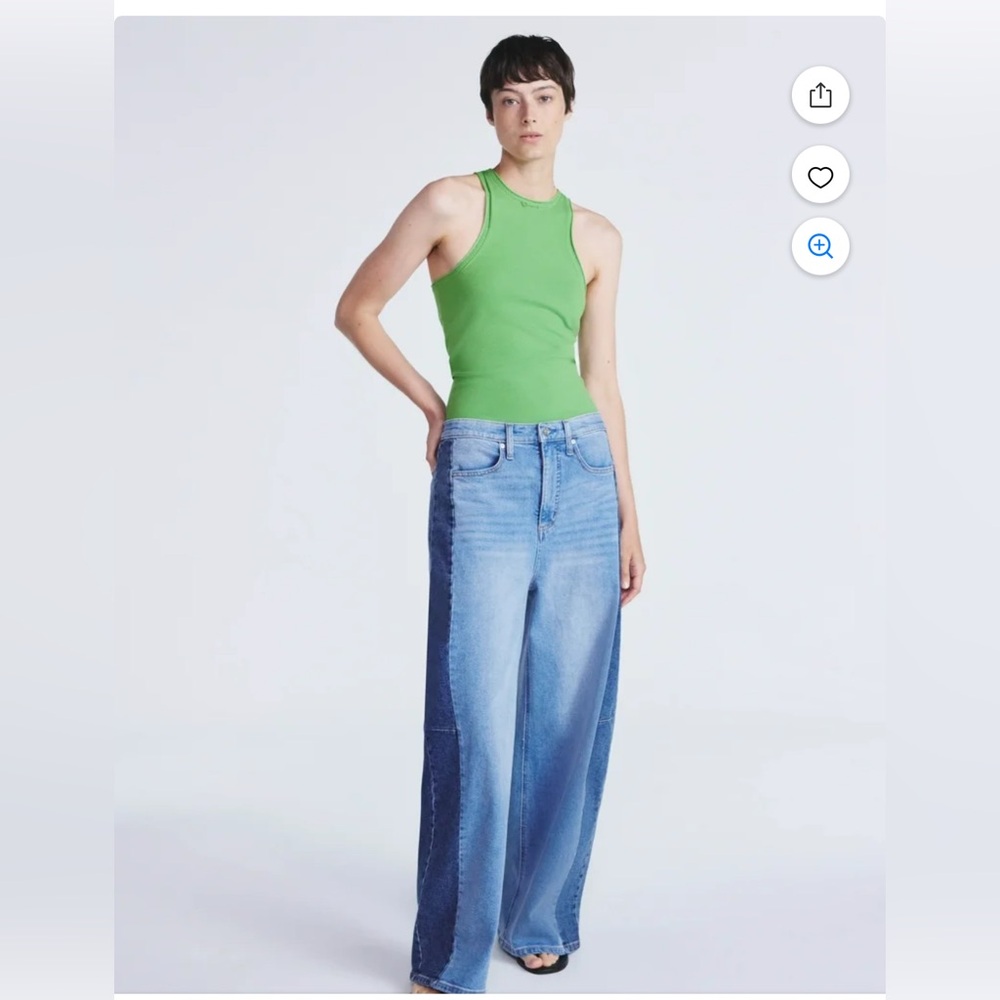 NWT Scoop 2-Tone Baggy Barrel Jeans